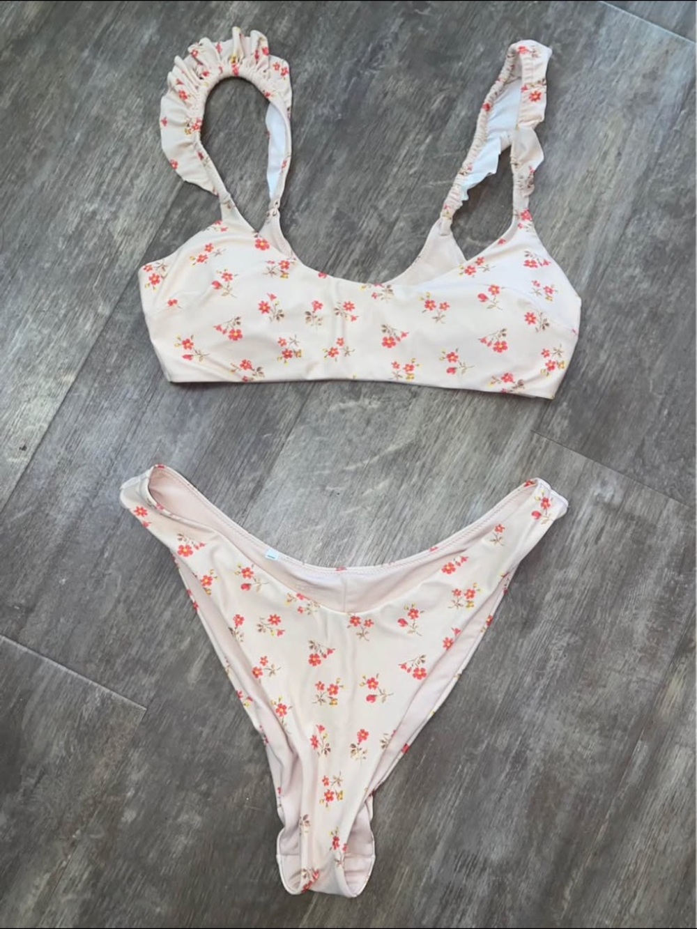 Aerie flower ruffle bikini